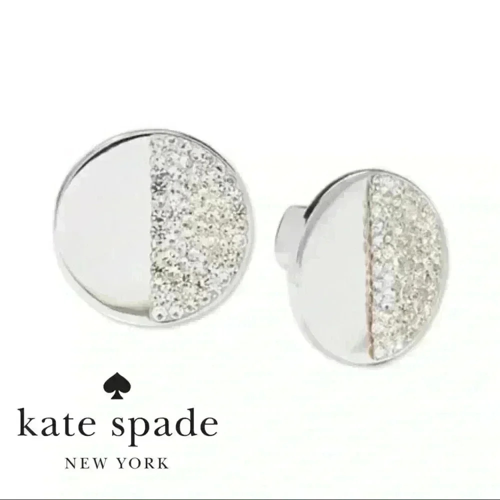 NWT KATE SPADE Silver-tone Pave Earrings